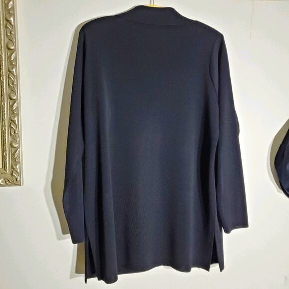 Exclusively Misook lapel button 3 pocket cardigan M Medium - Picture 3 of 4